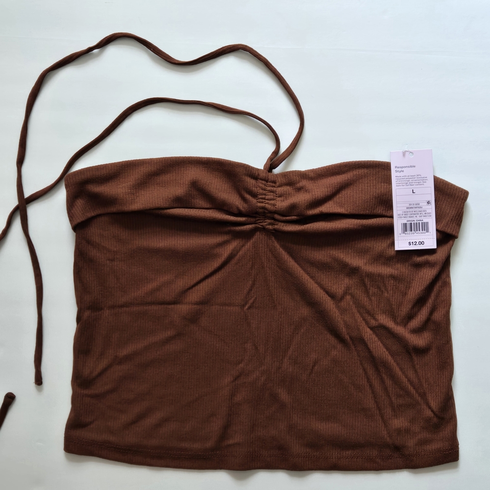 Wild Fable Chestnut Strapless Top